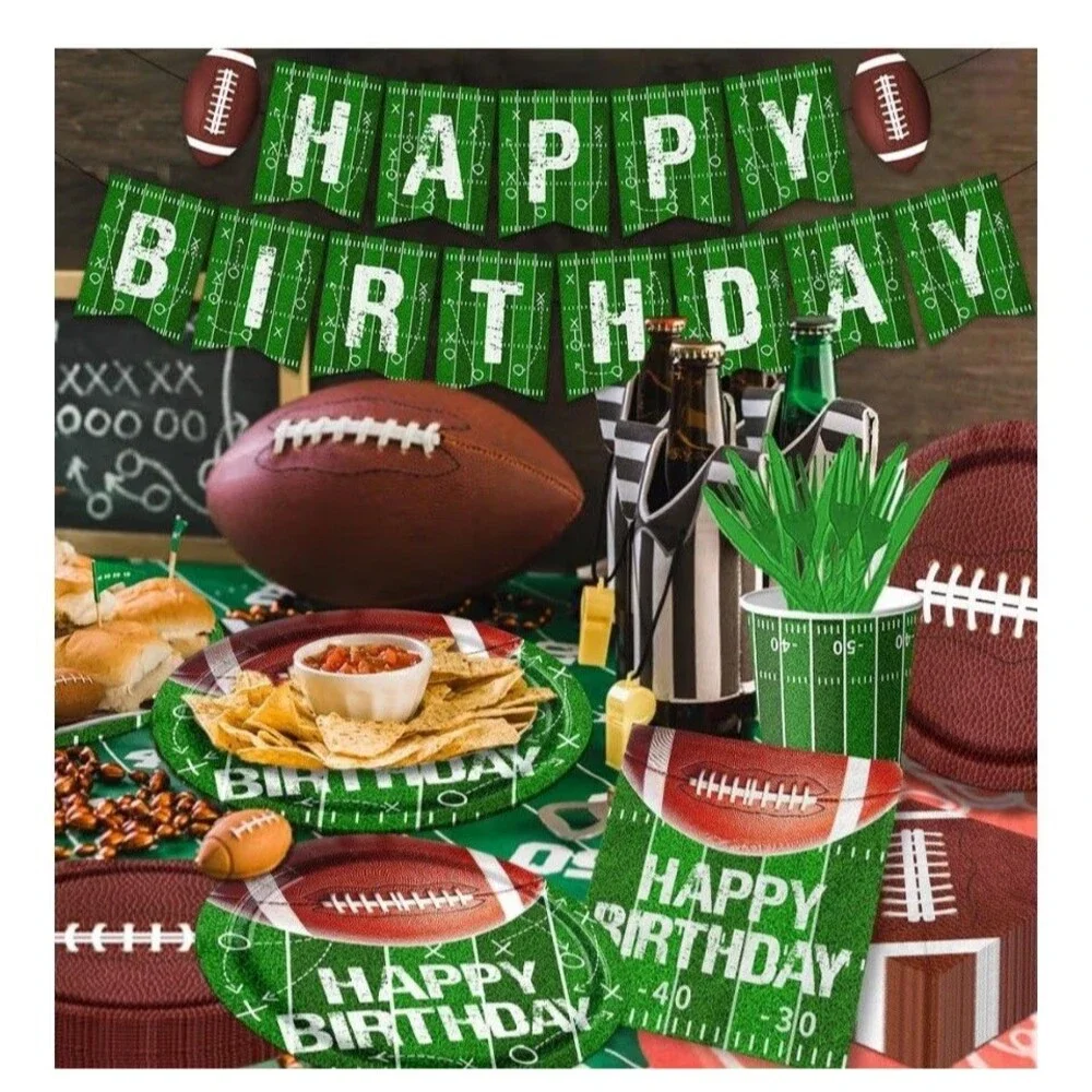 Football Themed Birthday Party Pack / Decorations New